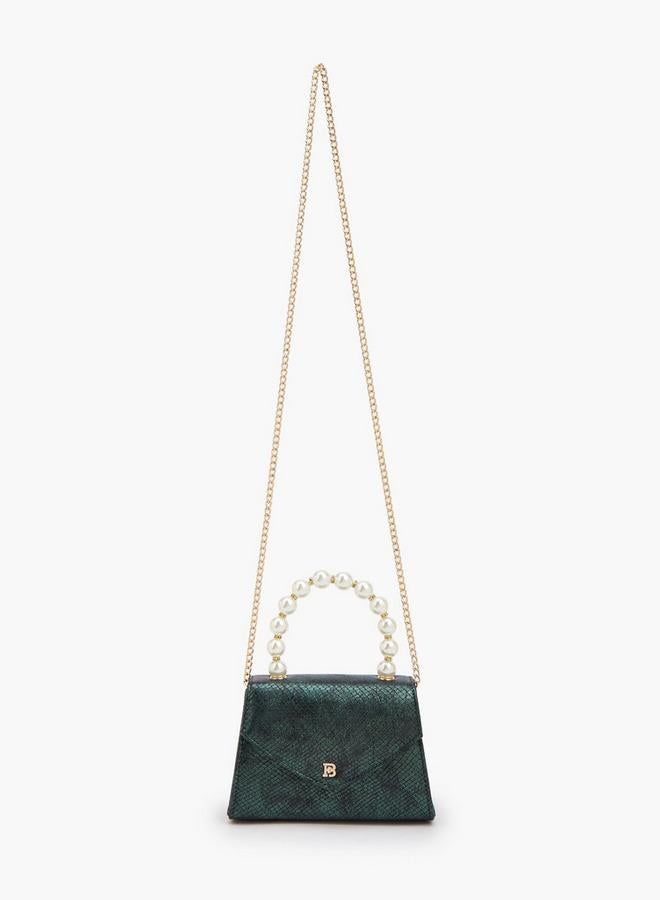 Flora Bella By Shoexpress Pearl Handle  Handbag With Detachable Shoulder Strap Ramadan Collection - Image 2